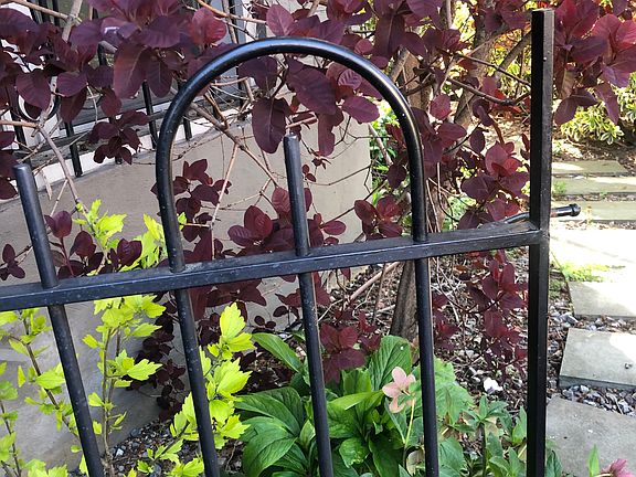 Garden gate, front entrance