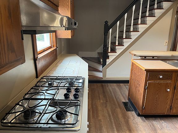 View from mudroom into kitchen