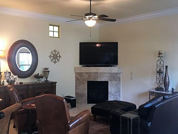 Living room with fireplace