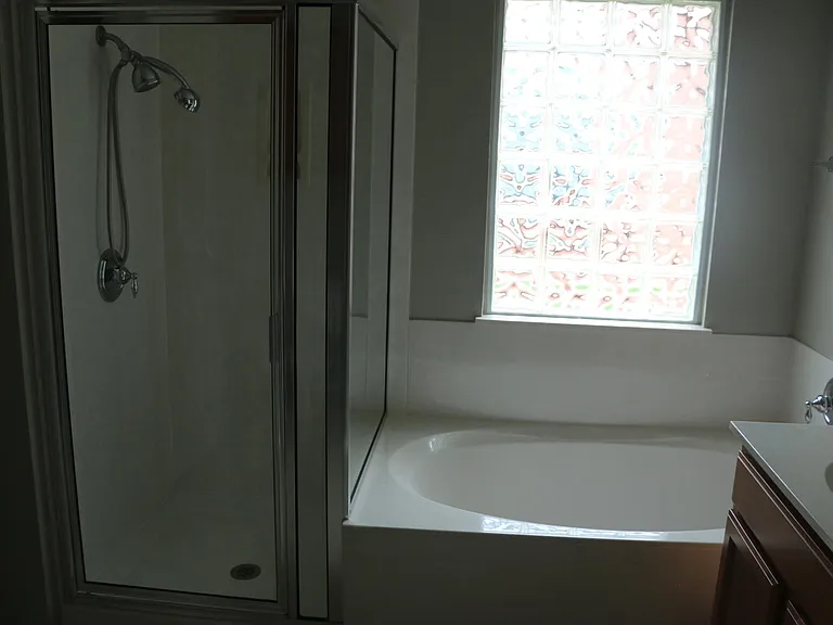 Master bathroom - standing shower and bath tub!
