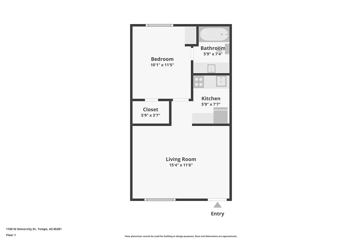 Floor plan One Bedroom