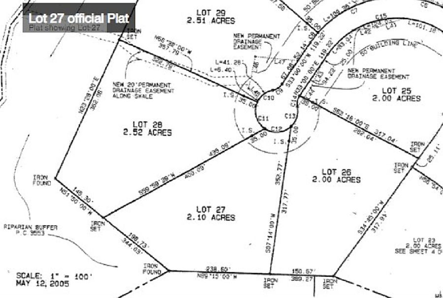 Plat for Lot 27
