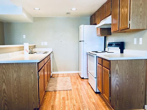 Kitchen open to living room