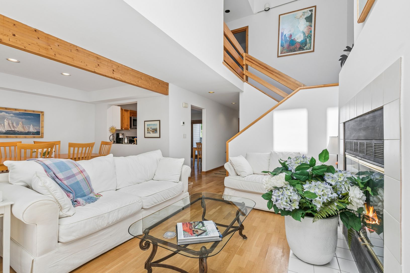 Living room to staircase