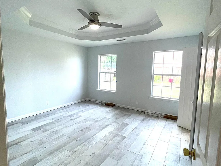 Master bedroom with walk in closet