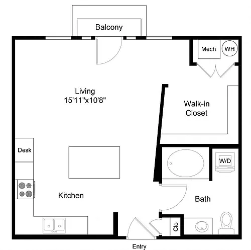Floor plan Tremont Studio