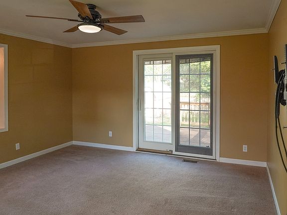 Living room with access to deck