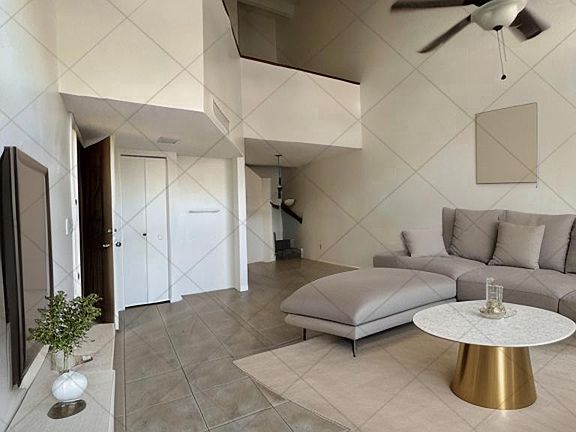 Virtually staged great room