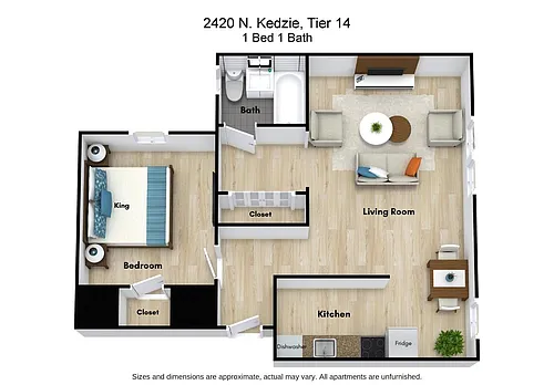 Floor plan 1 Bedroom