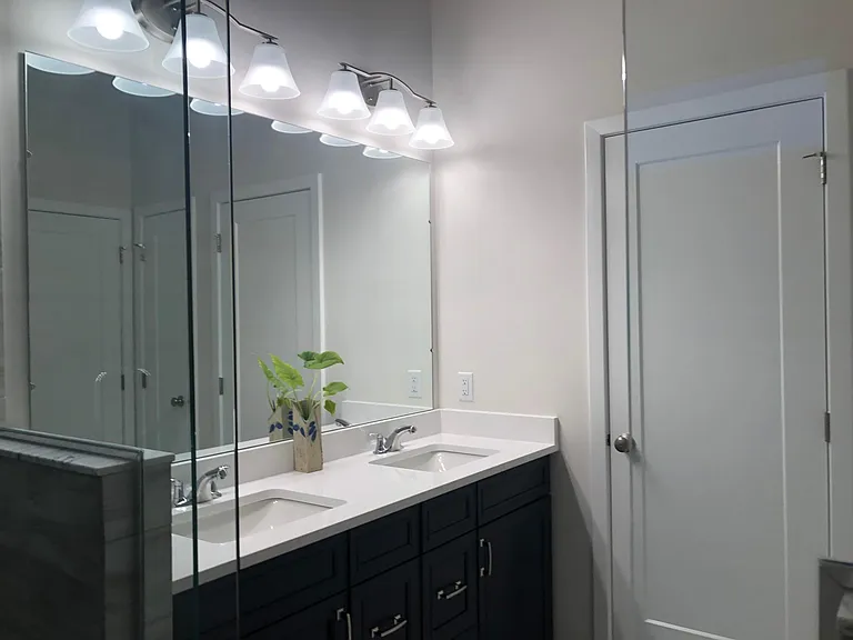 Bedroom level: master bathroom.