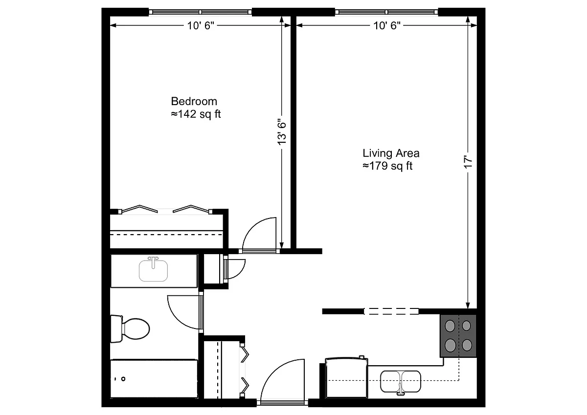 Floor plan 1 Bedroom