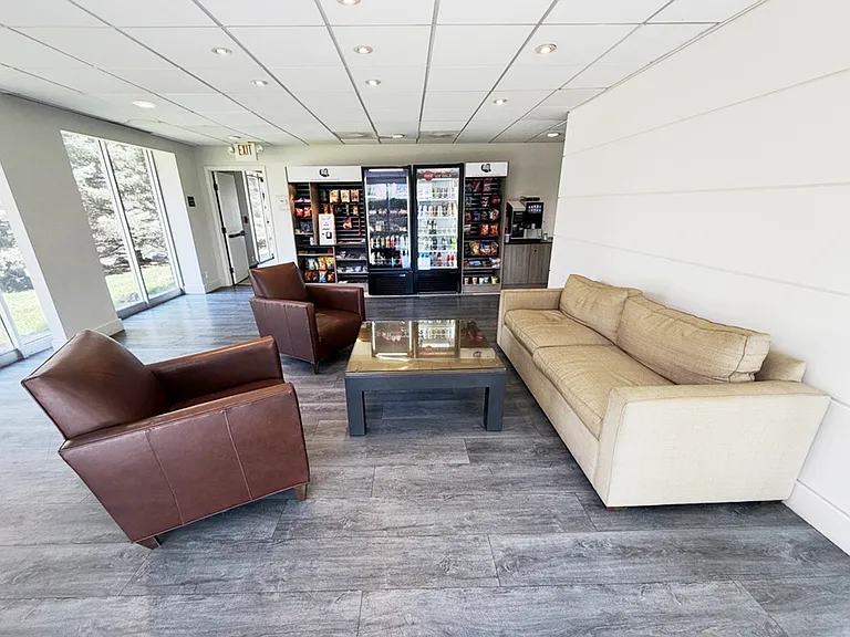 Stylish common area lounge_a great place to relax, work, or meet neighbors