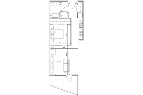 Floor plan 1X1 A4