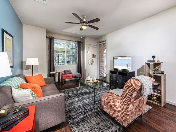 Easy, breezy living rooms. Bursting with light, patio door a