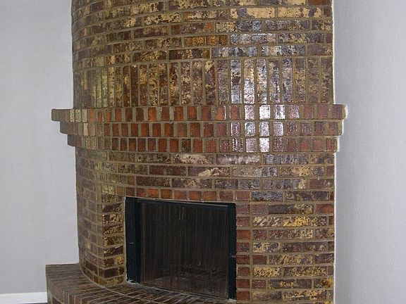 Fireplace in Den