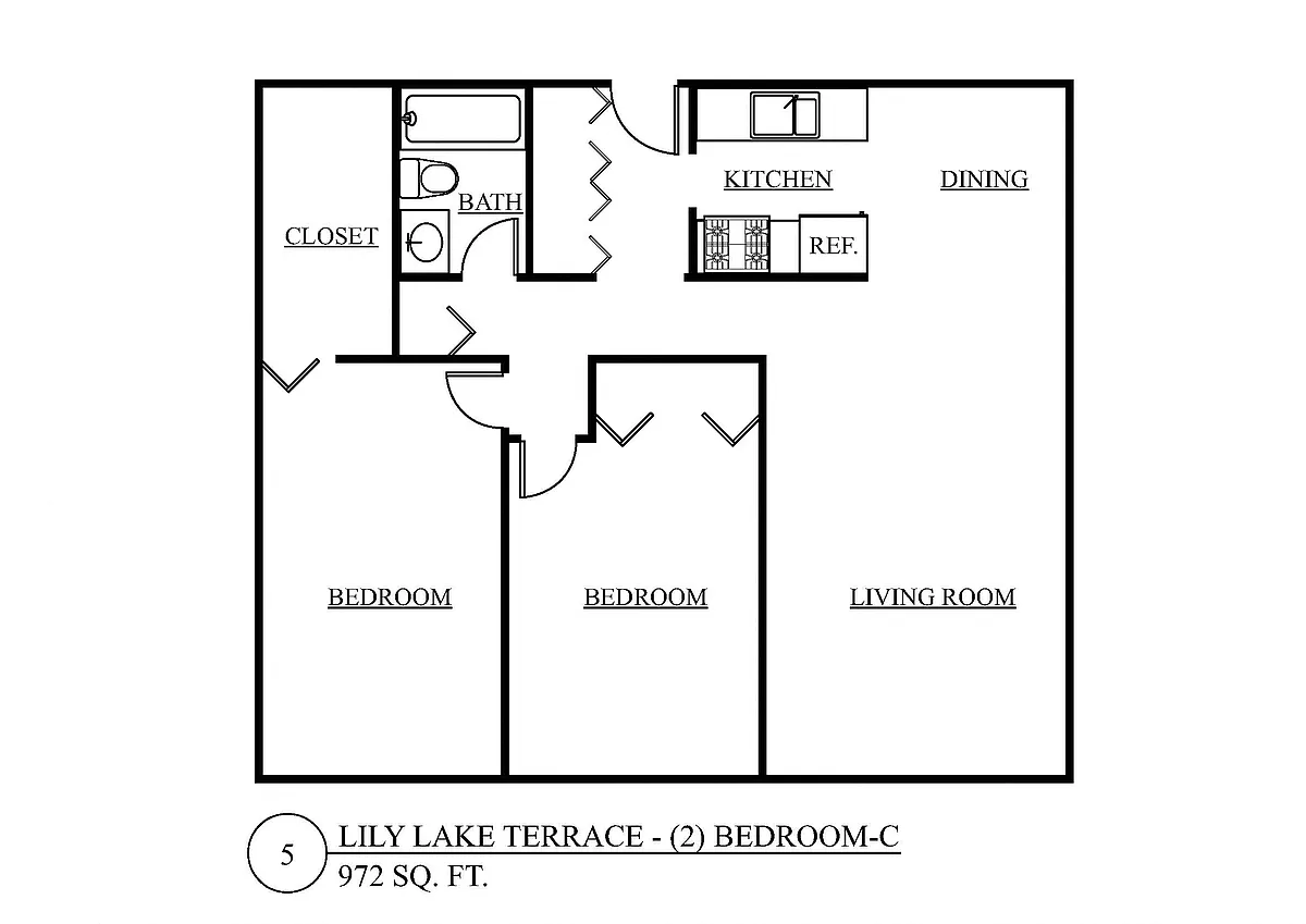 Floor plan Two Bedroom C
