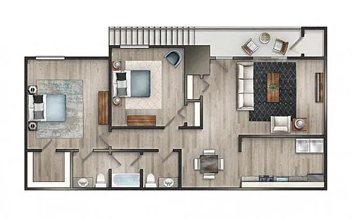 Floor plan The Cedar II Newly Renovated