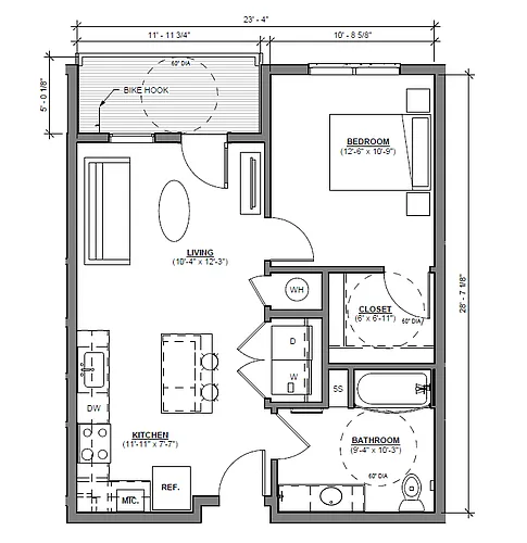 Floor plan A1 | 60% AMI