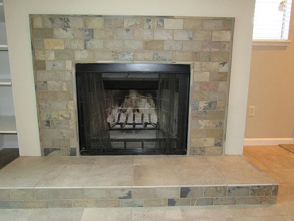 Wood burning fireplace