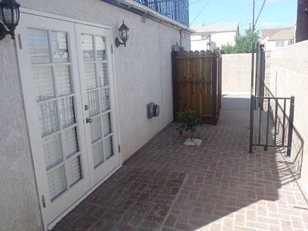 Brick Courtyard Outside Back French Door