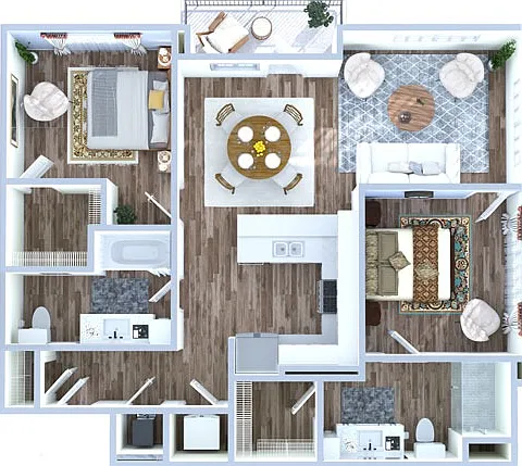 2 Bedroom | 2 Bath | 1099 sq ft 2 Bedroom | 2 Bath | 1099 sq ft