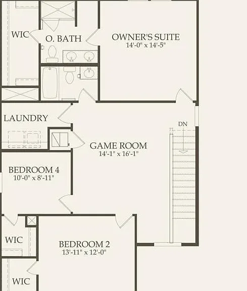 Second level Floor Plan