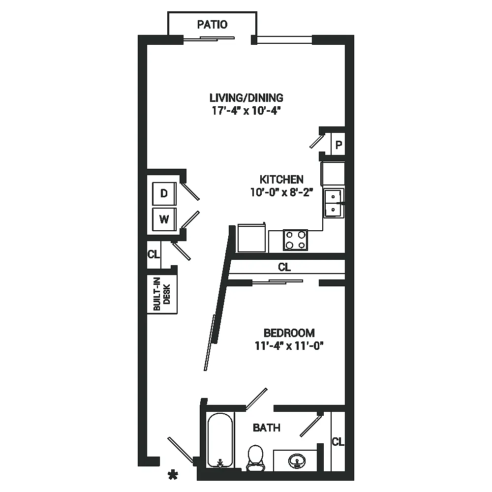 Floor plan 1x1 A2yq