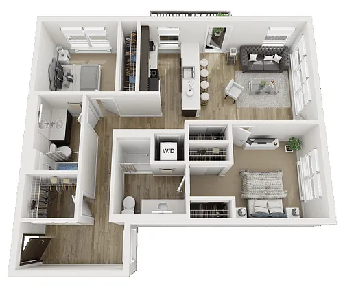 Floor plan 2 Bed 2 Bath