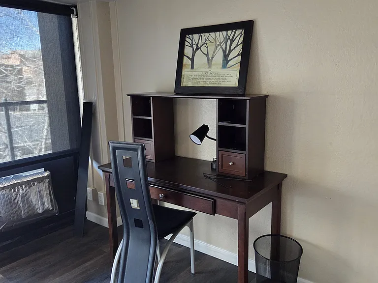 Working desk in main bedroom area