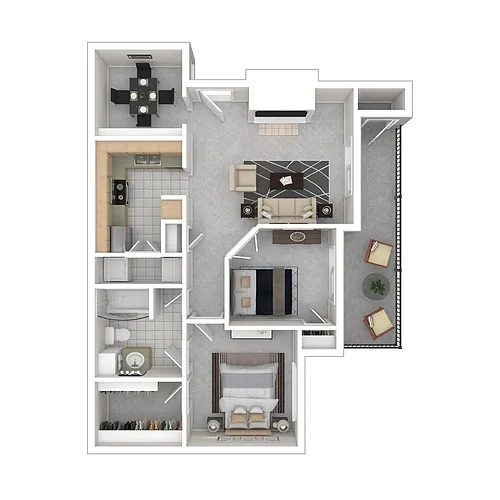 Floor plan 1 Bedroom - A3