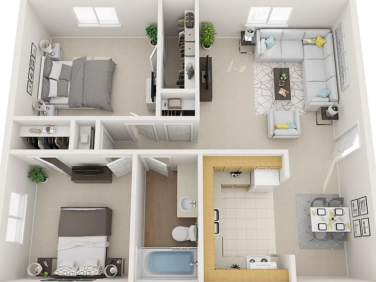 2 Bedroom/ 1 Bath 2 Bedroom/ 1 Bath