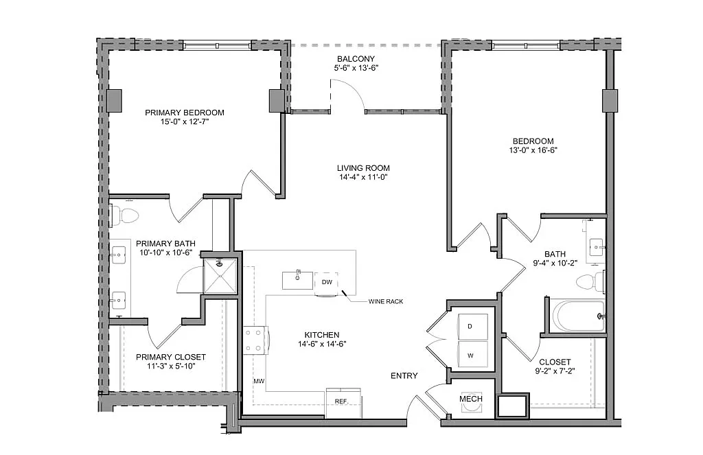 Floor plan B4 - ADA
