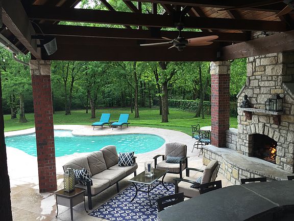 View from outdoor kitchen