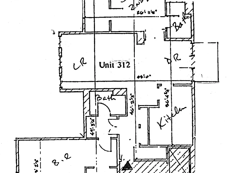 FLOOR PLAN, deck faces East,