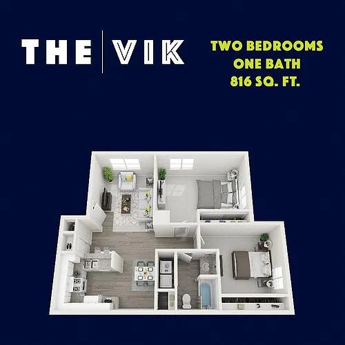 Floor plan 2Bed1Bath