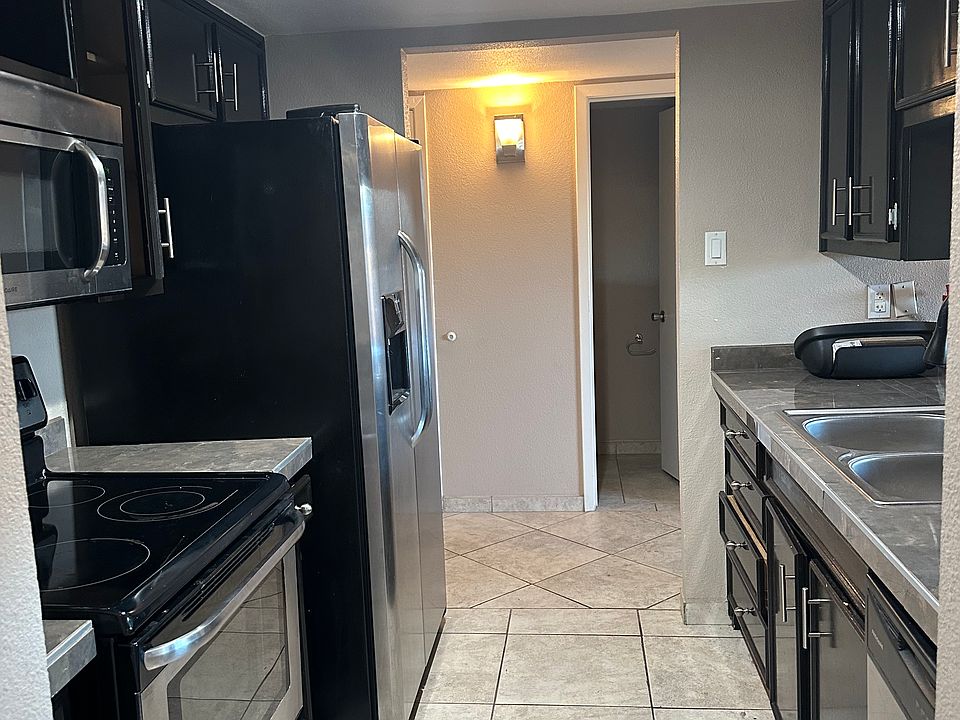 Kitchen with stainless steel appliances