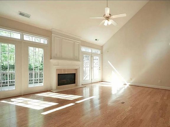 Light-Filled Living Room with Gas Fireplace