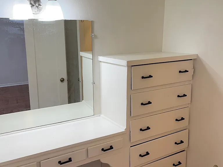 203 Original built-ins from the 1920's in the dressing wing of closet, sitting area, hallway, closet
