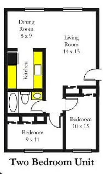 Floor plan 2BR - D Unit