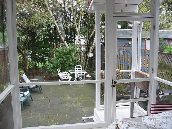 view from screened porch