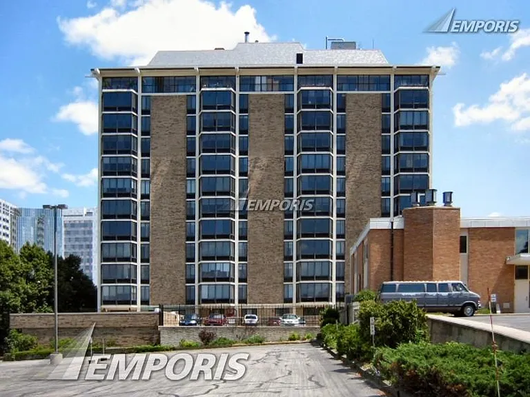 View of condo building (102 located in lower right corner)