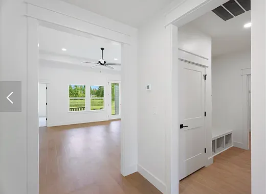 Looking into Gathering Room & convenient built in drop zone. - 6697 Wallace Rd