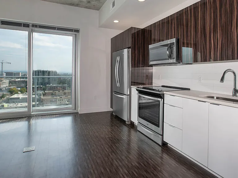 Studio Kitchen and Living Area
