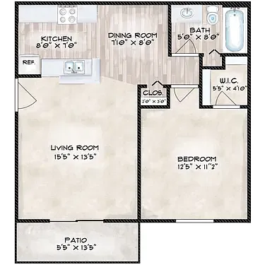 Floor plan 1X1