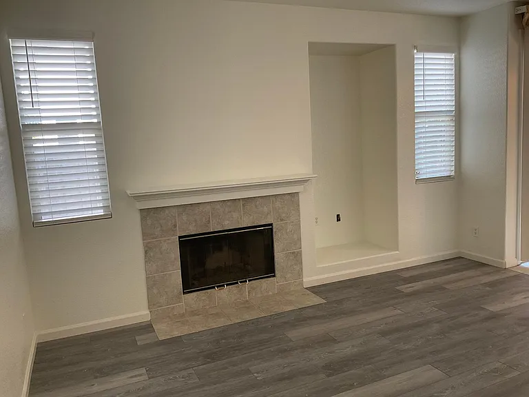 Family room with fireplace