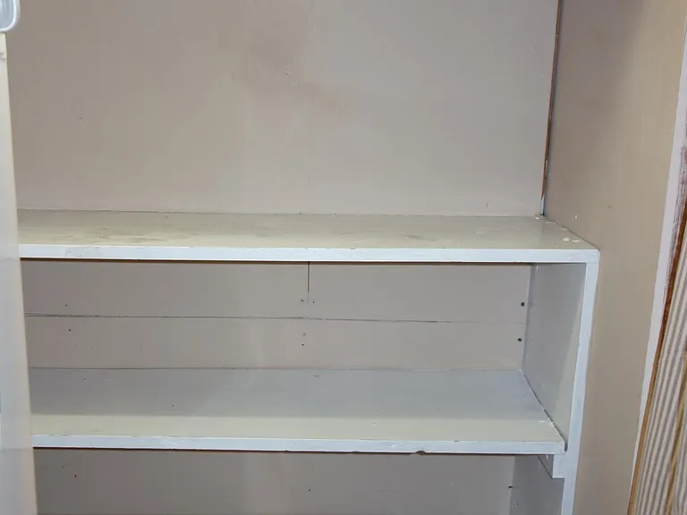 Closet/pantry shelves in laundry room
