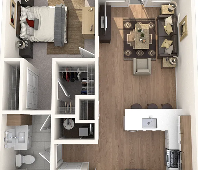 1 Bedroom, 1 Bath 1 Bedroom, 1 Bath