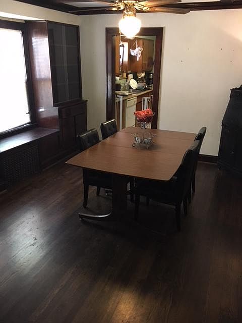 Dining room showing hardwood floors