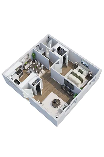Floor plan 1x1R
