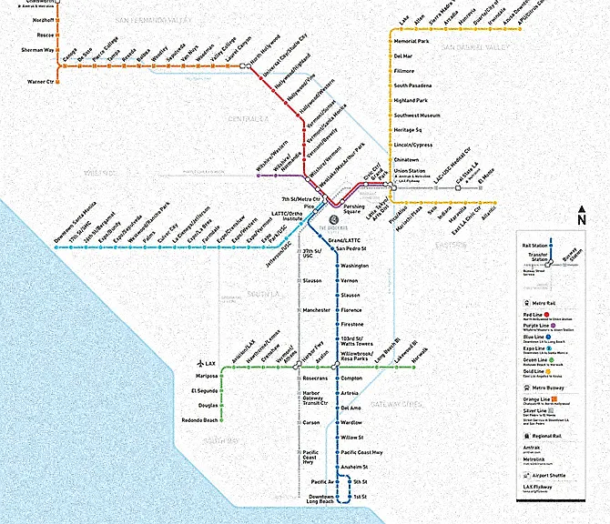 Go carless at the center of DTLA metro lines